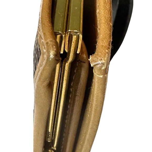 Celine Monogram Brown and Tan Wallet kiss lock opener. - Picture 6 of 16